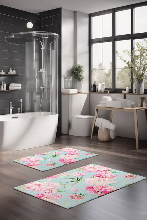 Mijölnir Juego de alfombrillas de baño CT-5256, 2 piezas, Multicolor Mijölnir Juego de alfombrillas de baño CT-5256, 2 piezas, Multicolor